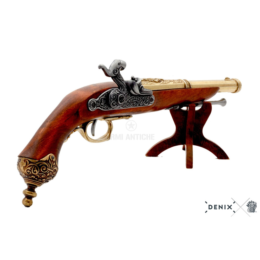 Pistola a percussione  italiana (Brescia)  1825 oro