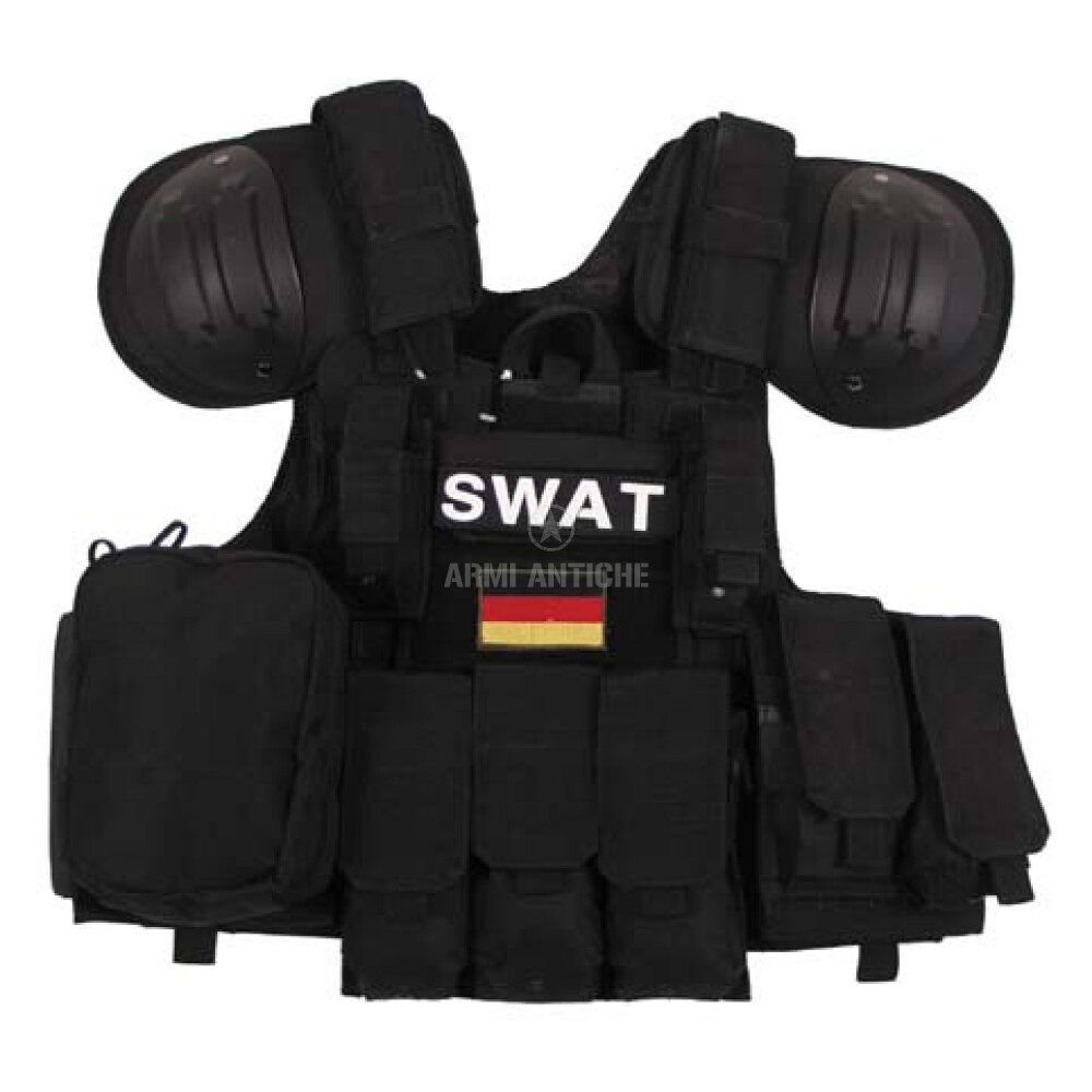 GILET TATTICO PROFESSIONALE NERO 