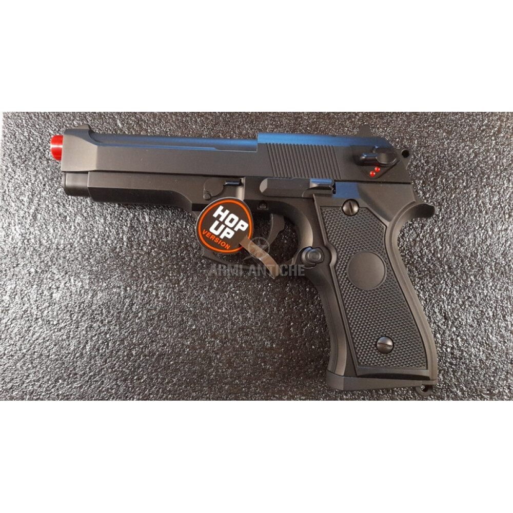 Pistola elettrica da softair 92 nera, con Mosfet, batteria Li-Po e caricabatt. - Cyma