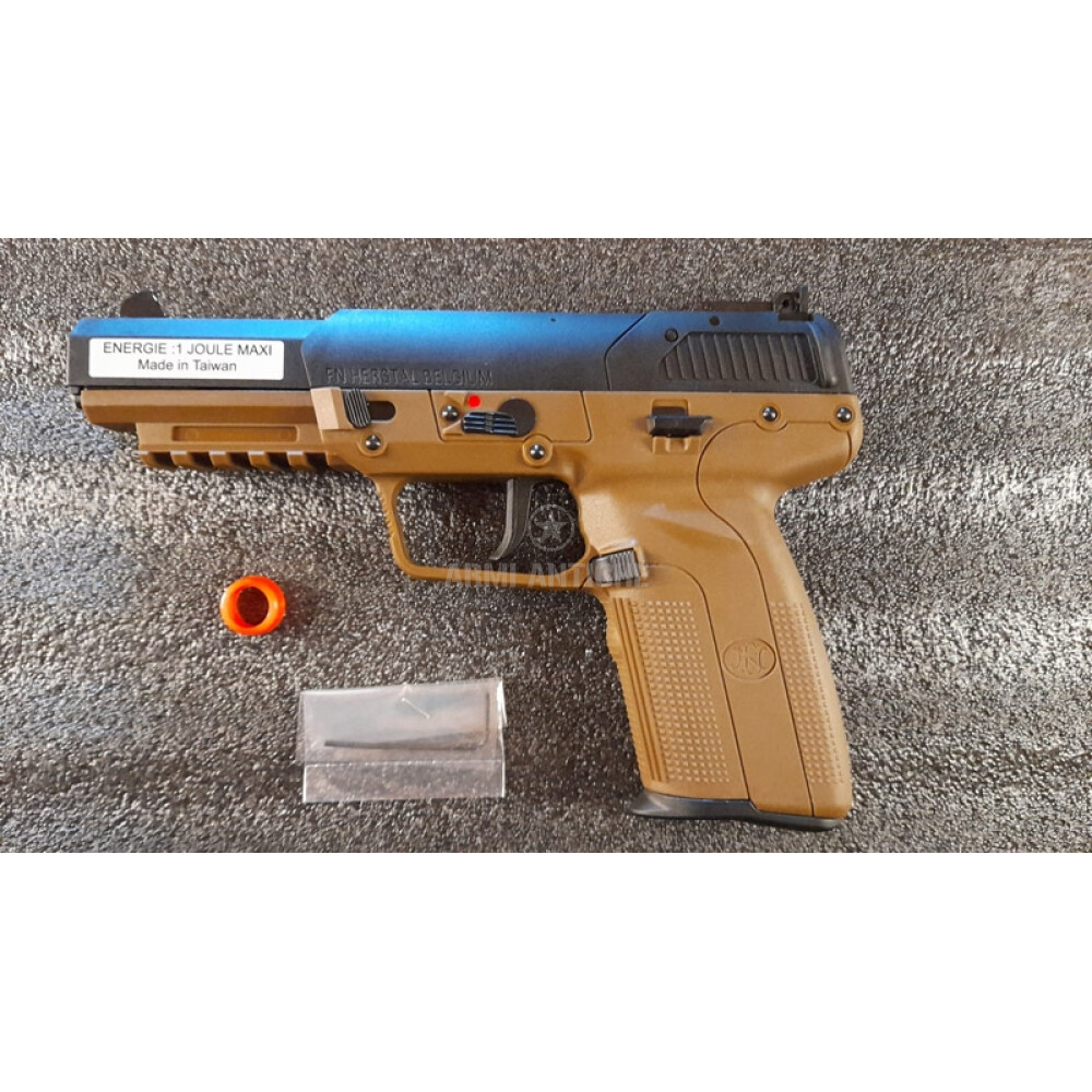 Pistola softair scarrellante a gas FN FIVE-SEVEN colore Tan marca Cybergun