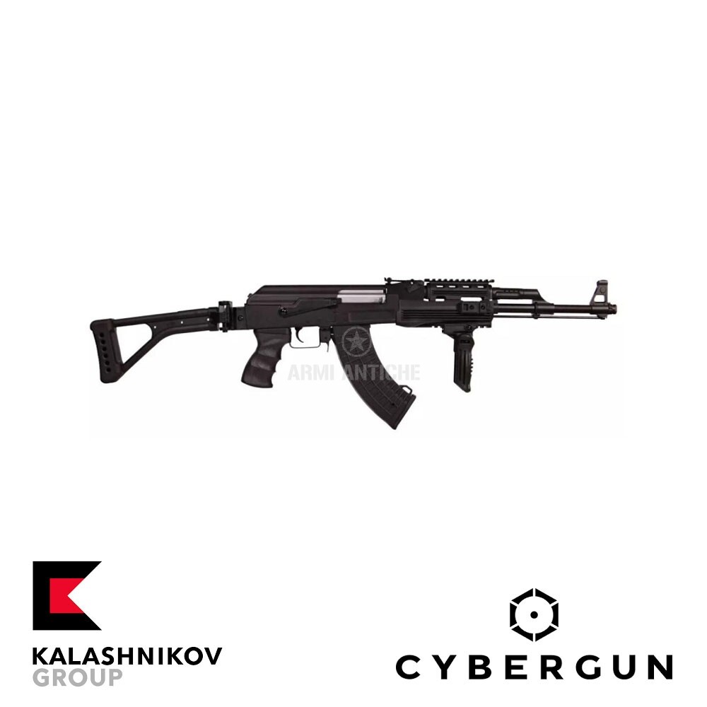 Fucile softair elettrico AK47 Tactical folding Nero Kalashnikov kit completo 120909