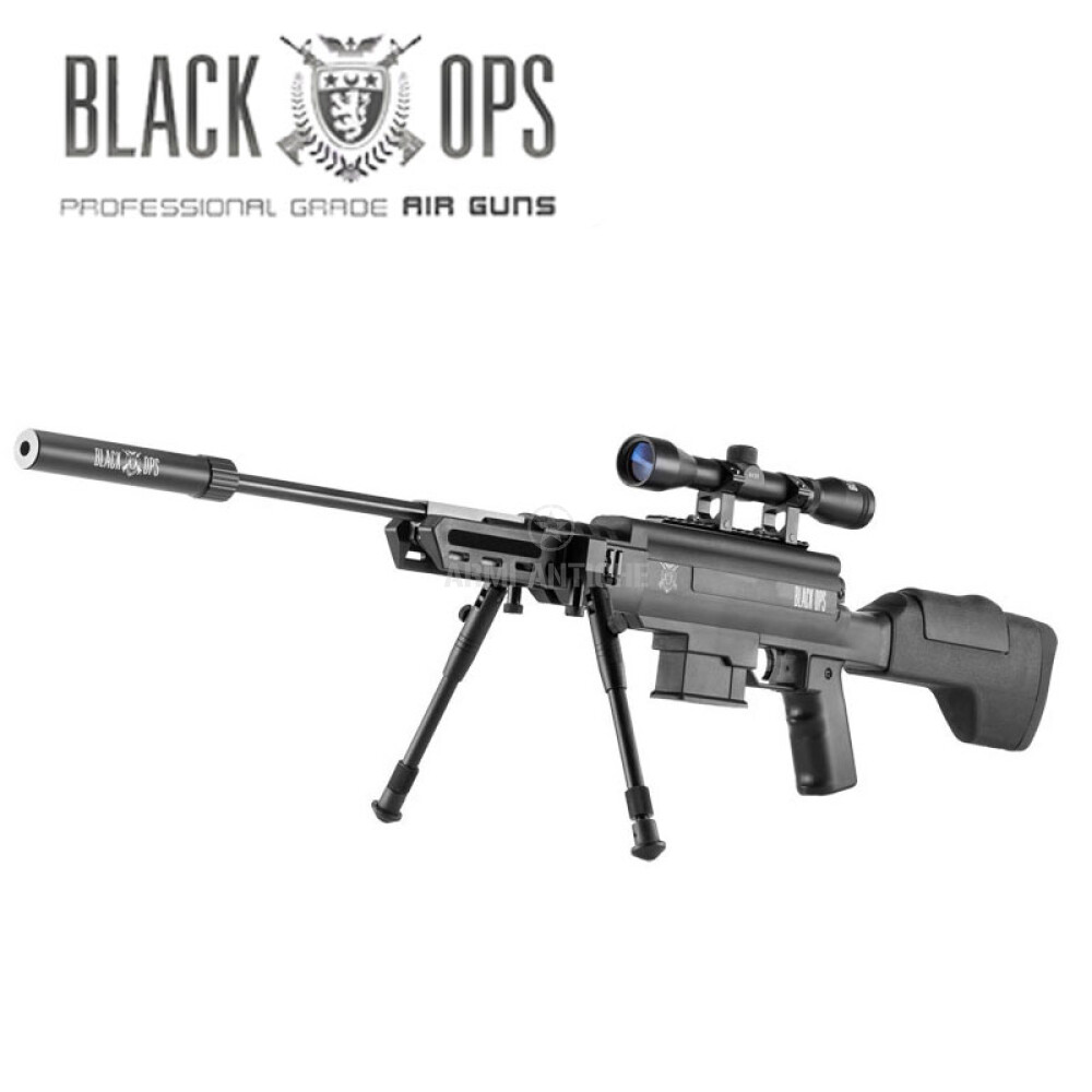 Carabina Sniper Black Ops KIT 4X32 E BIPIEDE Cal 4,5