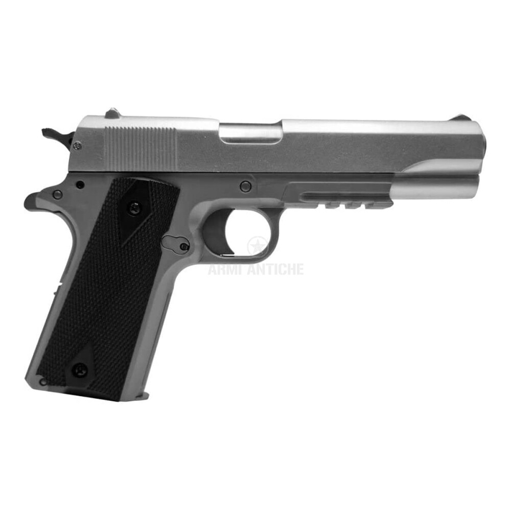 Pistola Softair a Molla Colt 1911A1 in ABS e Metallo Grigia Cybergun