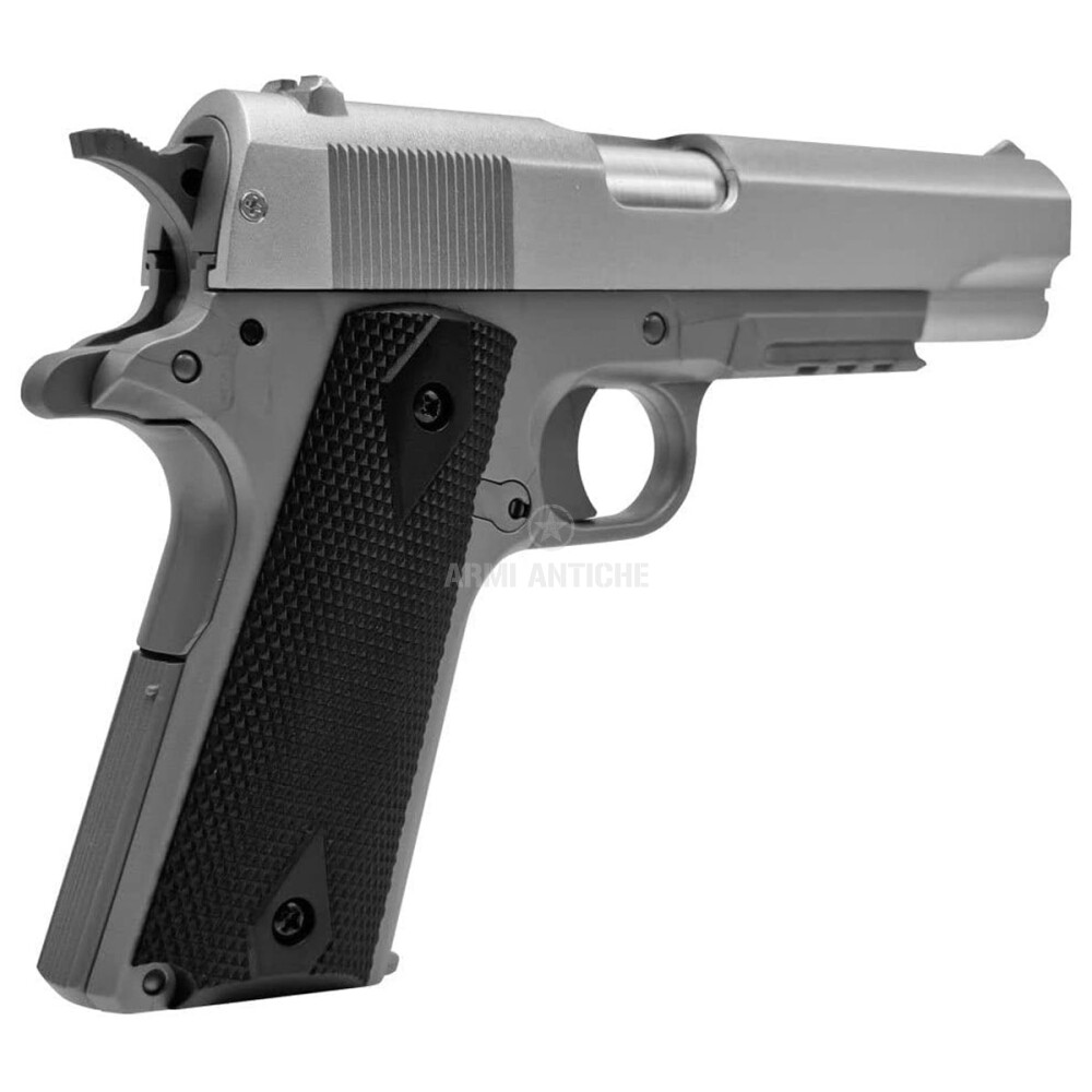 Pistola Softair a Molla Colt 1911A1 in ABS e Metallo Grigia Cybergun