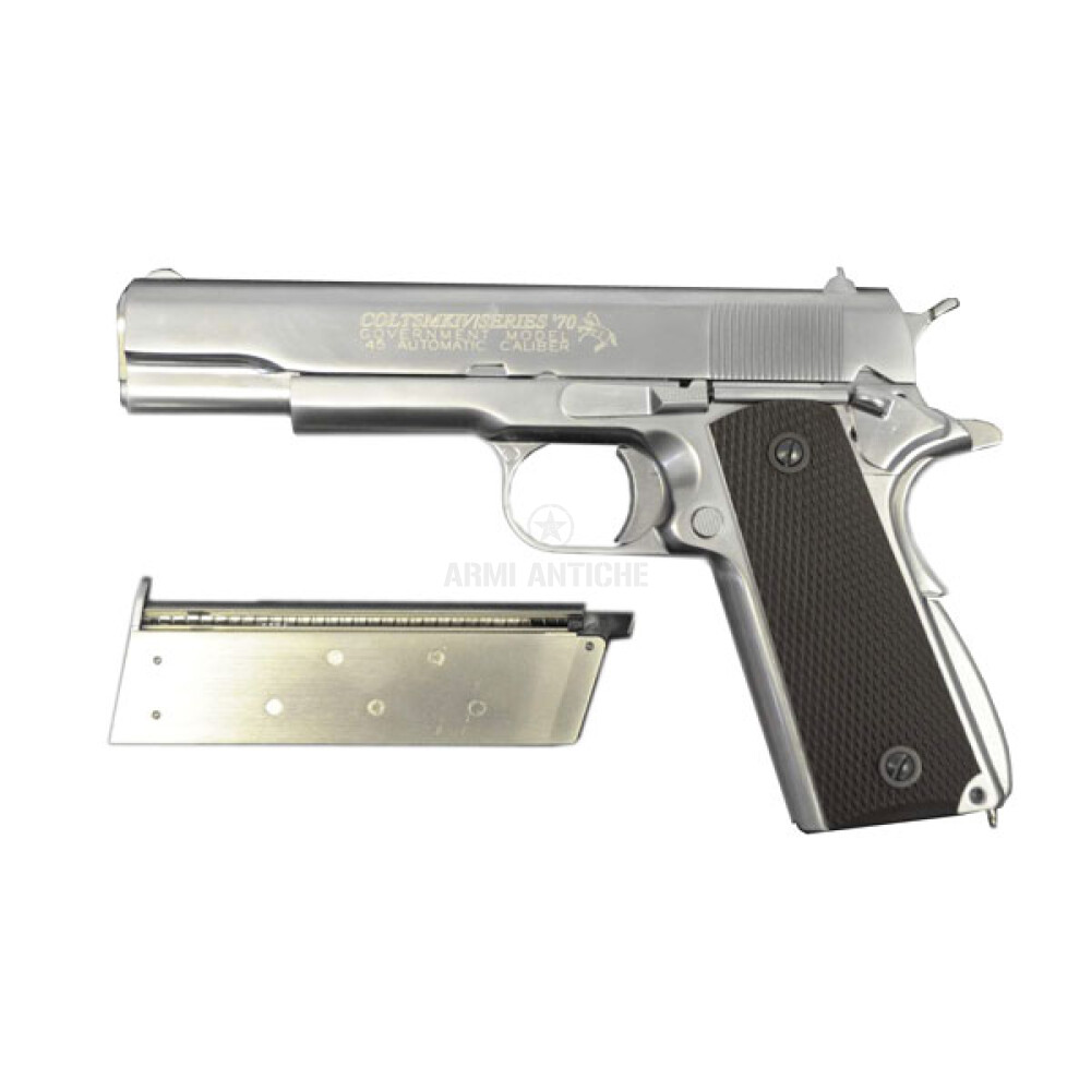 Pistola Softair 1911 Governament Chrome Full Metal (Colt) a Gas