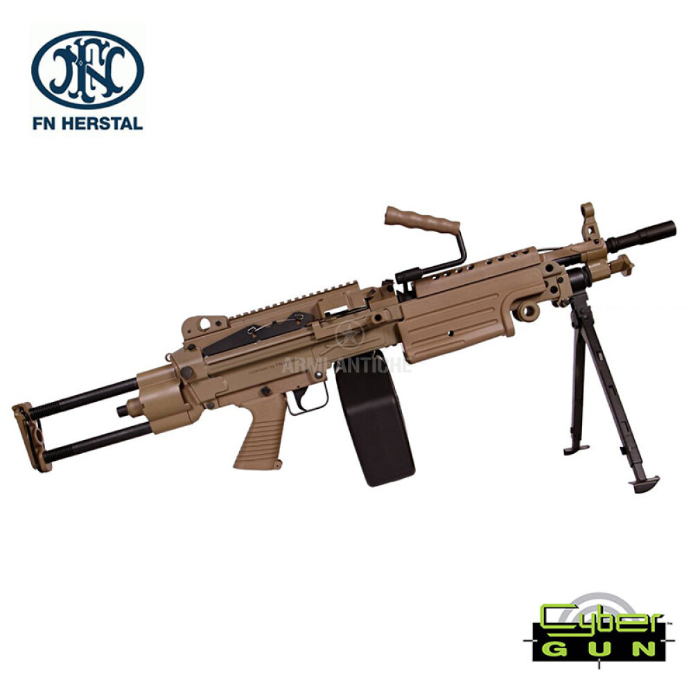 Fucile elettrico Minimi M249 PARA FN Dark Earth Herstal Cybergun