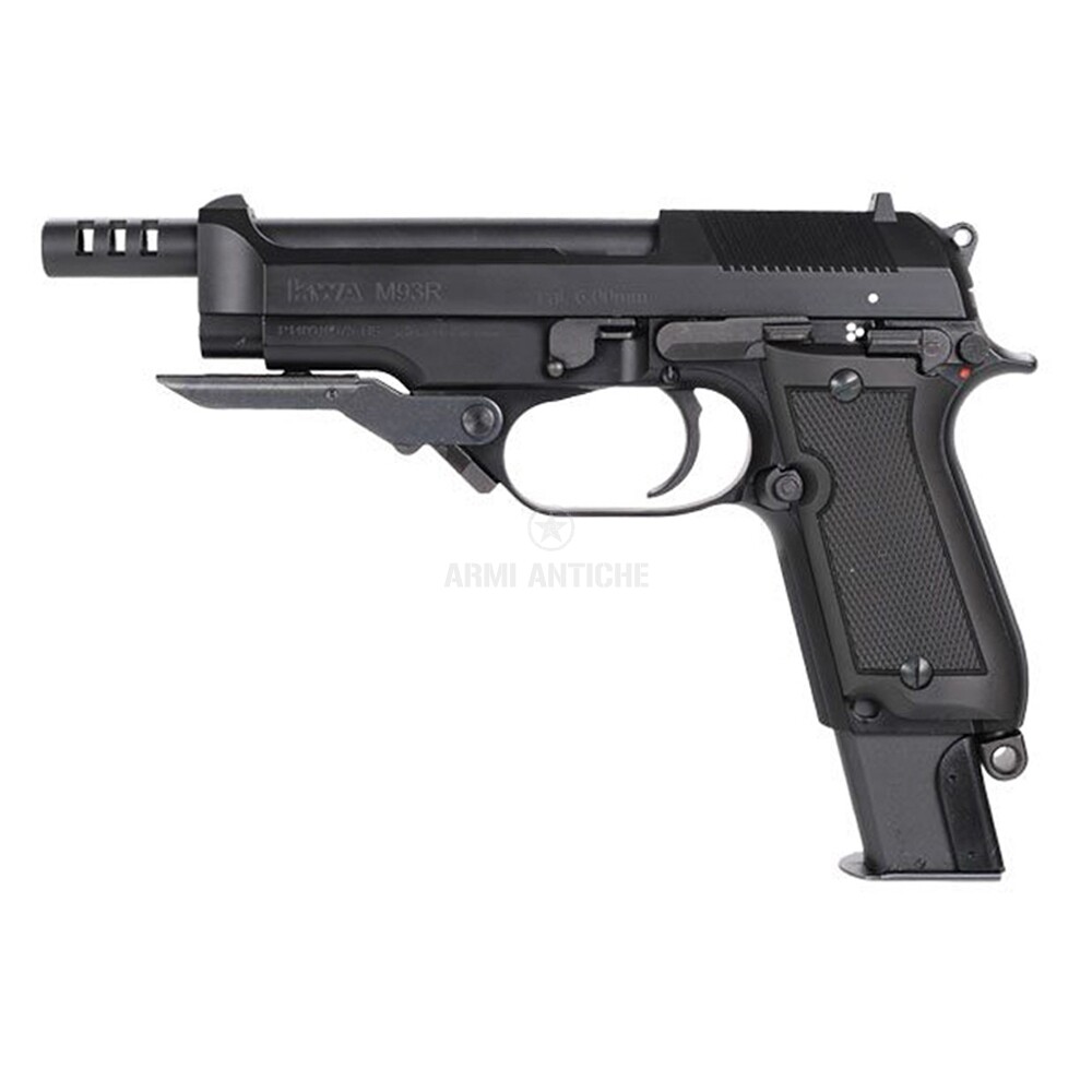 Pistola softair a Gas M93R - Burst 3 Colpi - Nero - Caricatore 40 BBs - KWA (211477)