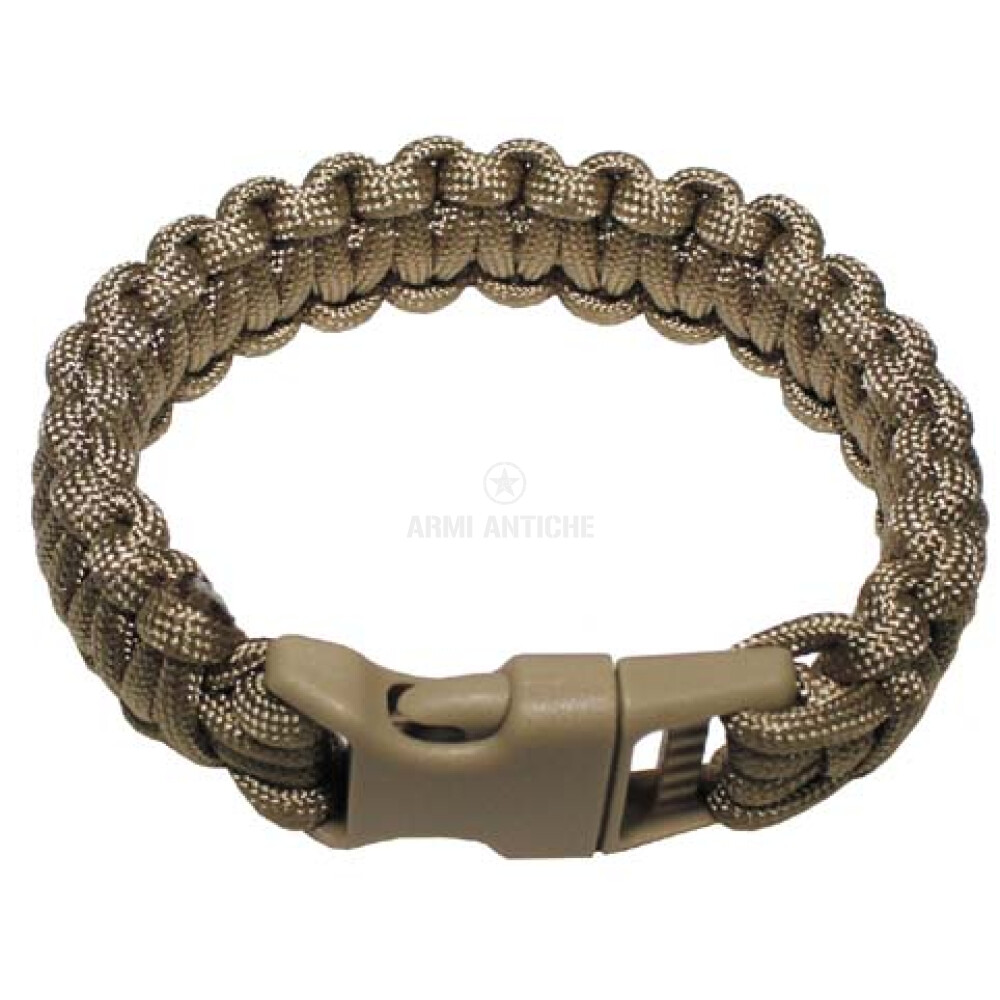 BRACCIALE TATTICO PARACORD TAN TAGLIA M