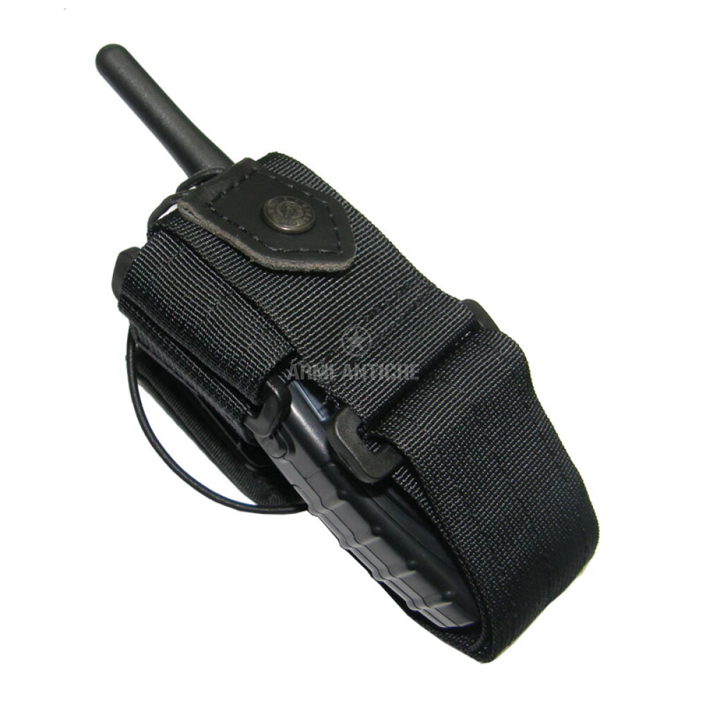 PORTA RADIO UNIVERSALE IN CORDURA NERO CON SGANCIO RAPIDO