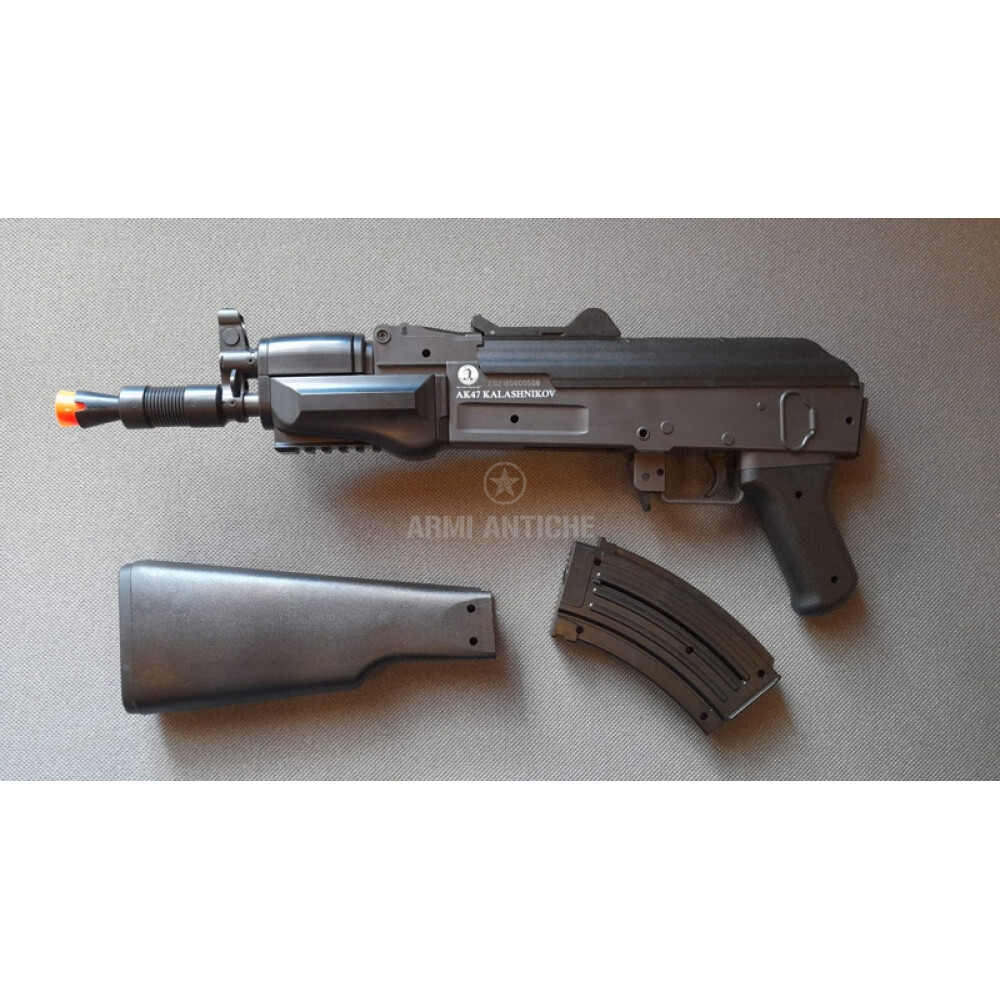 Fucile softair a molla Kalashnikov AK BETA Nero Cybergun con loghi ufficiali