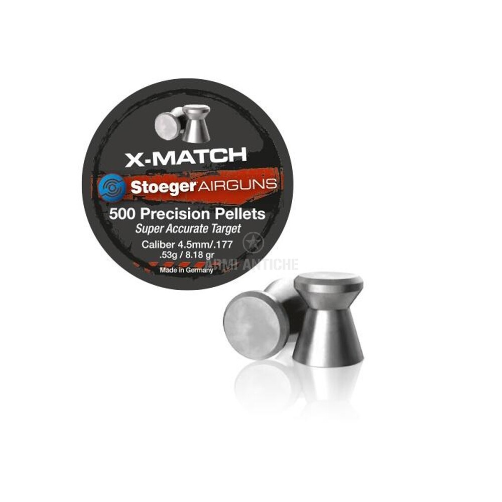Piombini X-MATCH Massima Precisione 4.5mm/Cal.177 peso 0.53g Stoeger