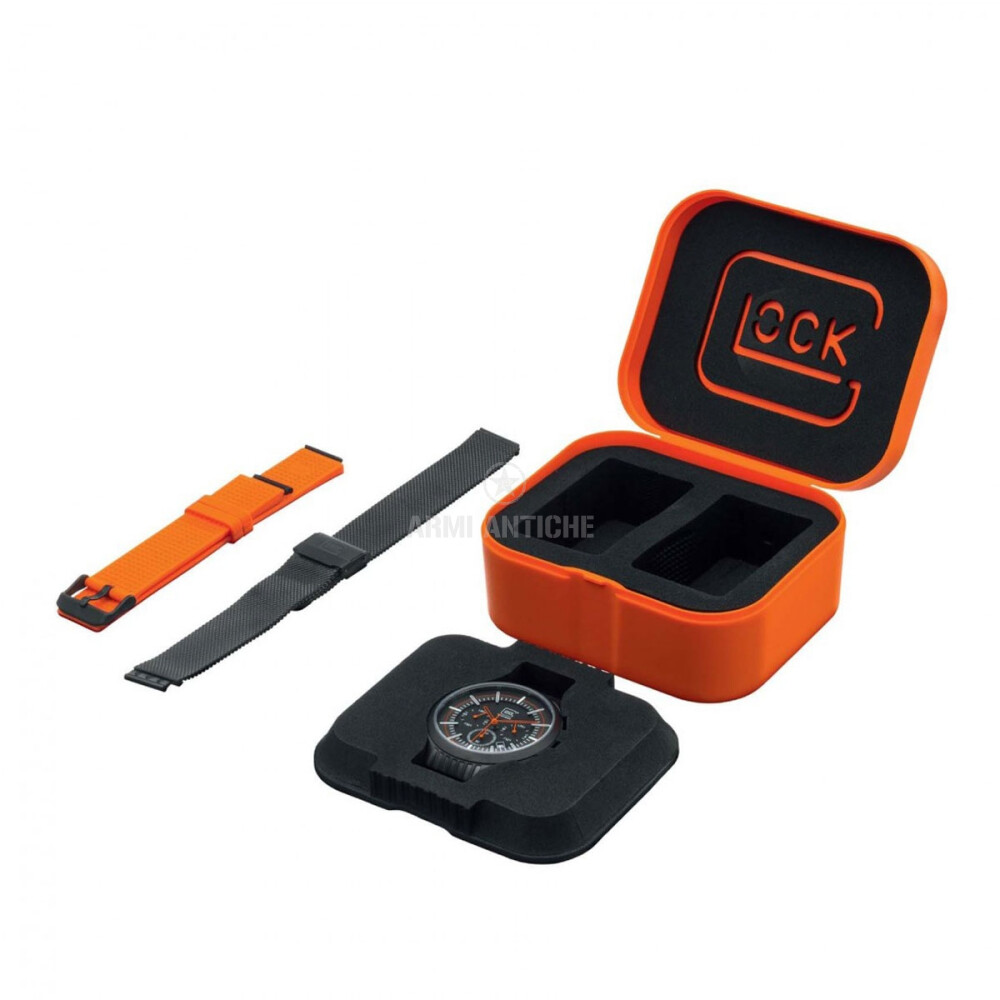 Orologio chrono Glock Nero/arancio  prodotto ufficiale Glock 
