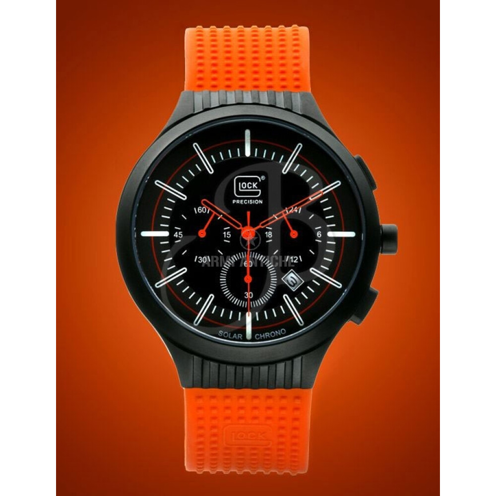 Orologio chrono Glock Nero/arancio  prodotto ufficiale Glock 