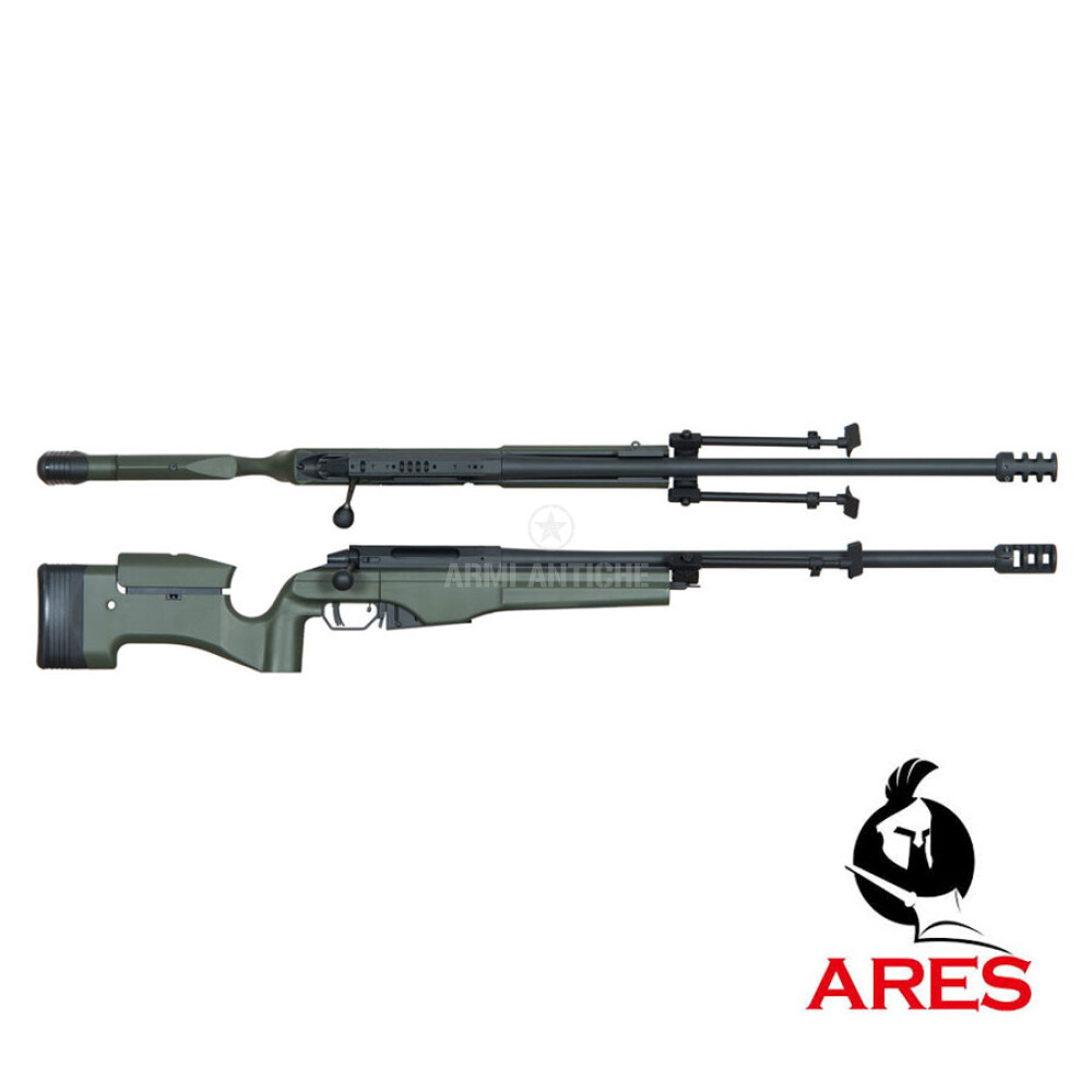 Fucile Softair a gas Bolt Action Mid-Range Sniper Rifle MSR-009 Verde Ar