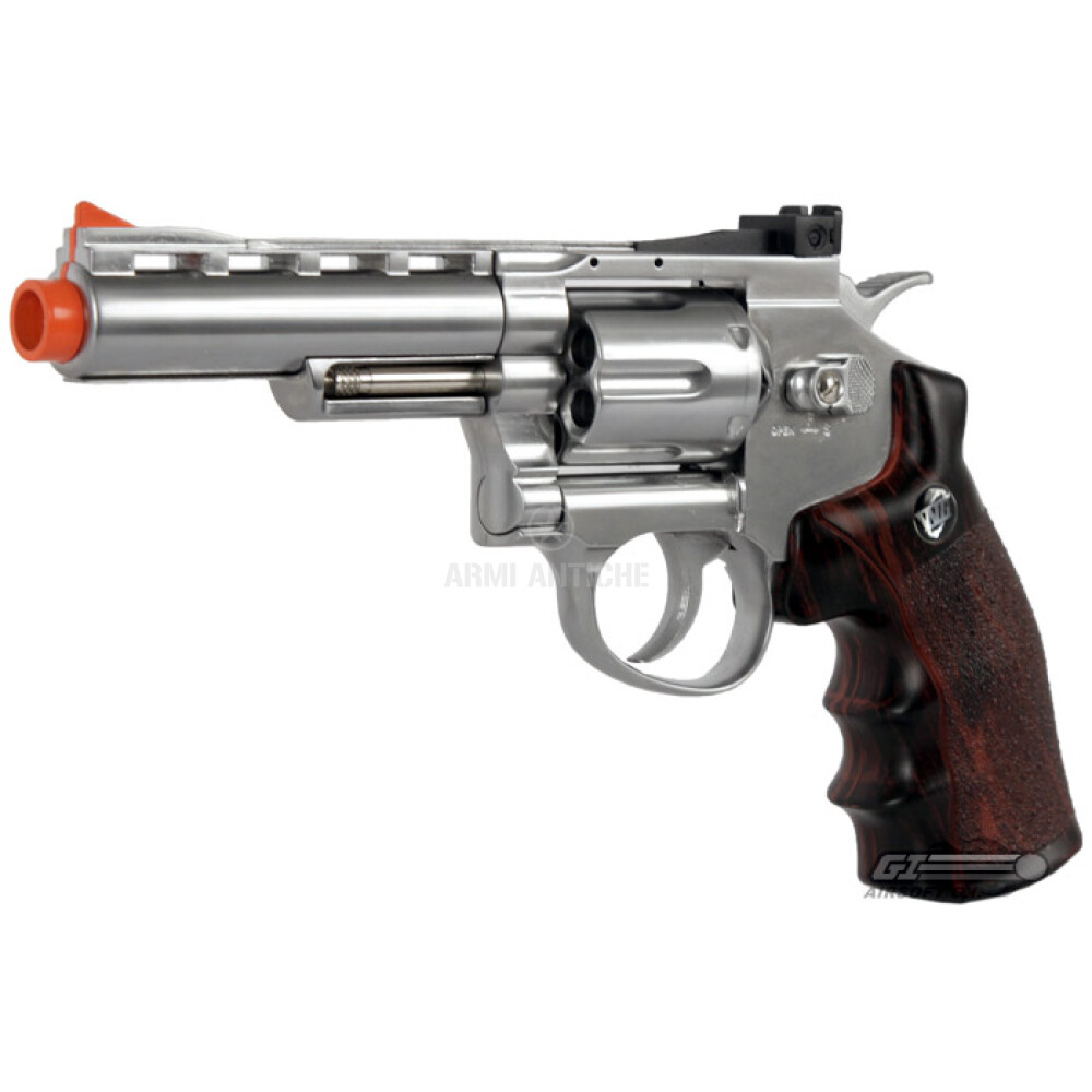 Pistola Softair Revolver a Co2 Full Metal Silver 4