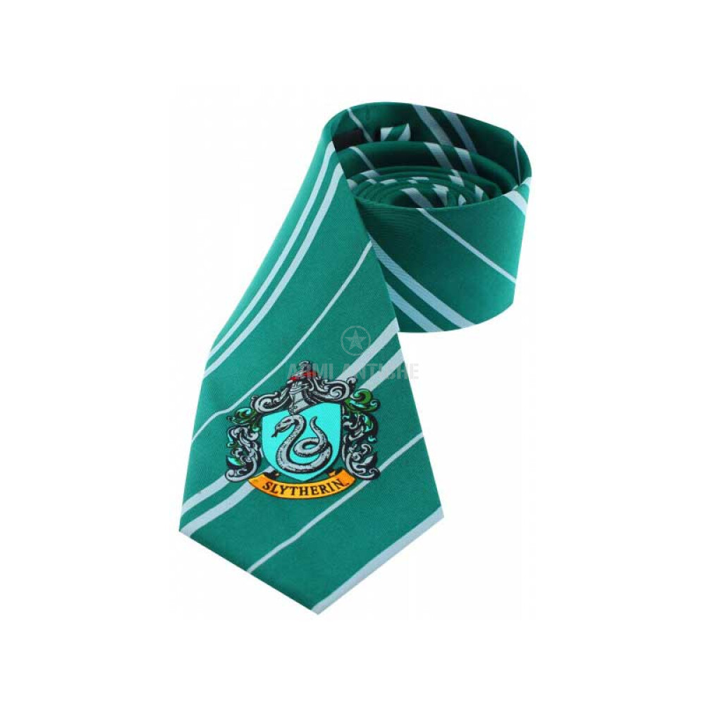 Cravatta Slytherin con stemma Serpeverde - Harry Potter