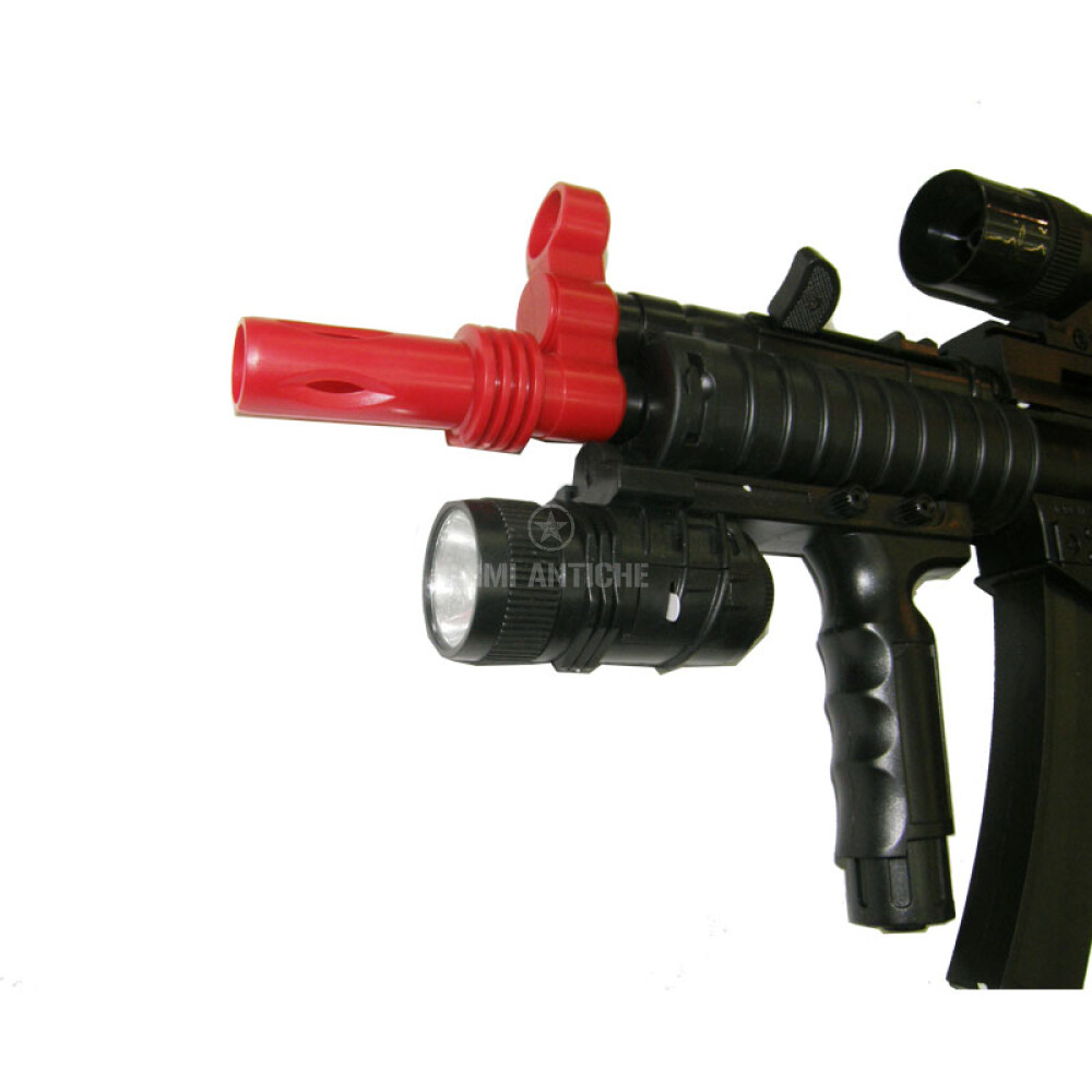 Fucile Softair MP5 a molla con ottica grip e torcia
