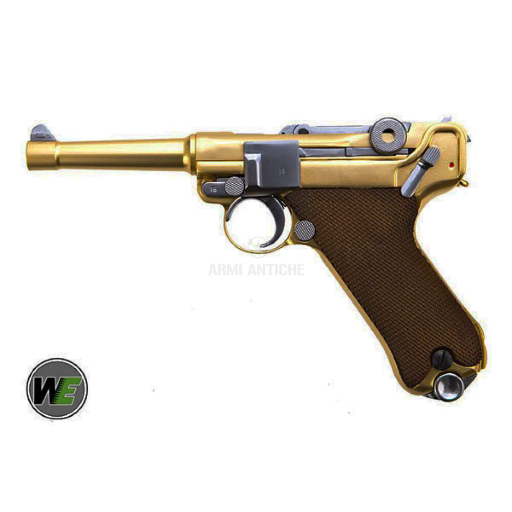 Pistola Softair a gas LUGER P08 GAS SCARRELLANTE GOLD