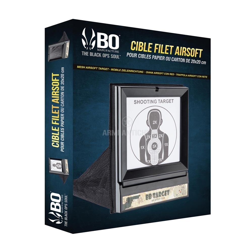 Bersaglio Raccoglitore con Rete BO per Softair Airsoft 10 Bersagli
