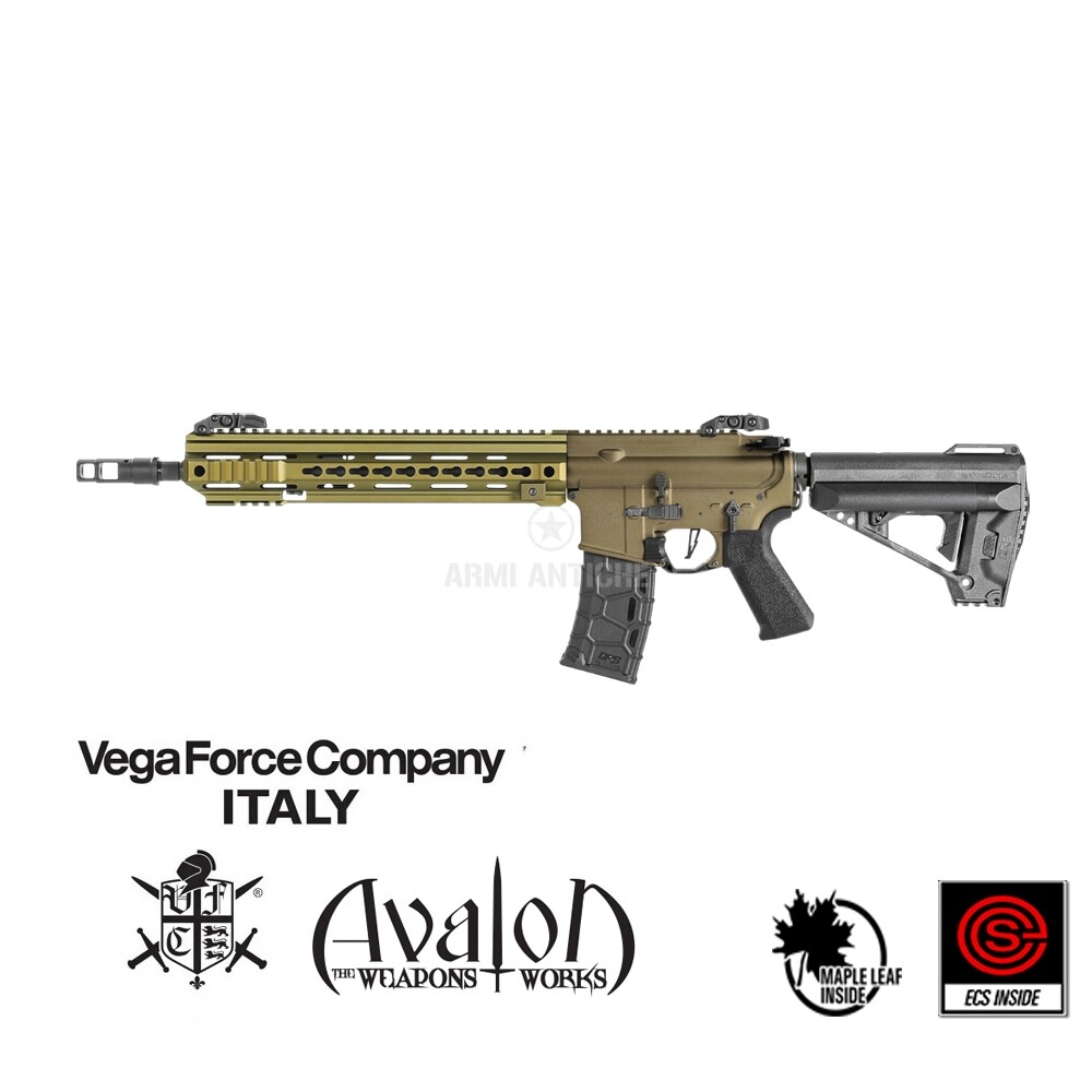 Fucile elettrico da softair Avalon Calibur M4 Carbine KeyMod Rail System, con Mosfet, colore tan - VFC