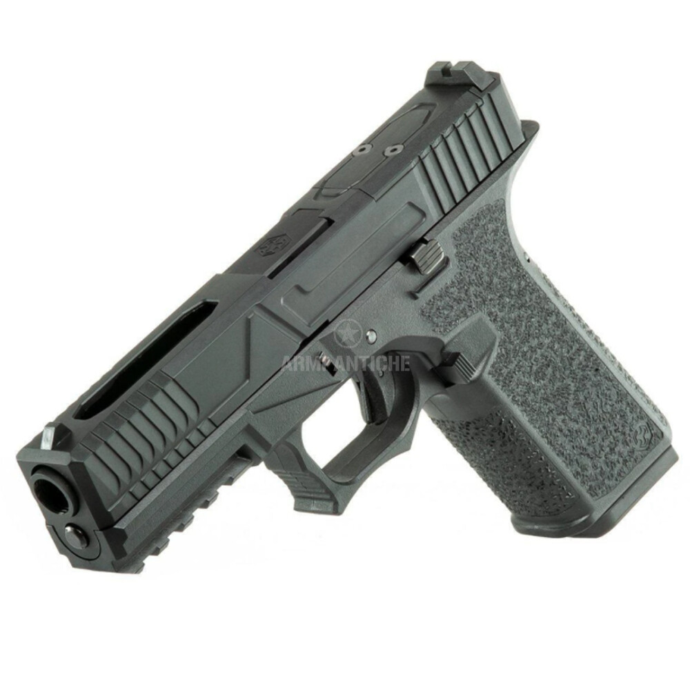 Pistola softair scarrellante a gas VX7 MOD.3 MOS stile Glock 17 G17 GBB colore nero marca AW Custom