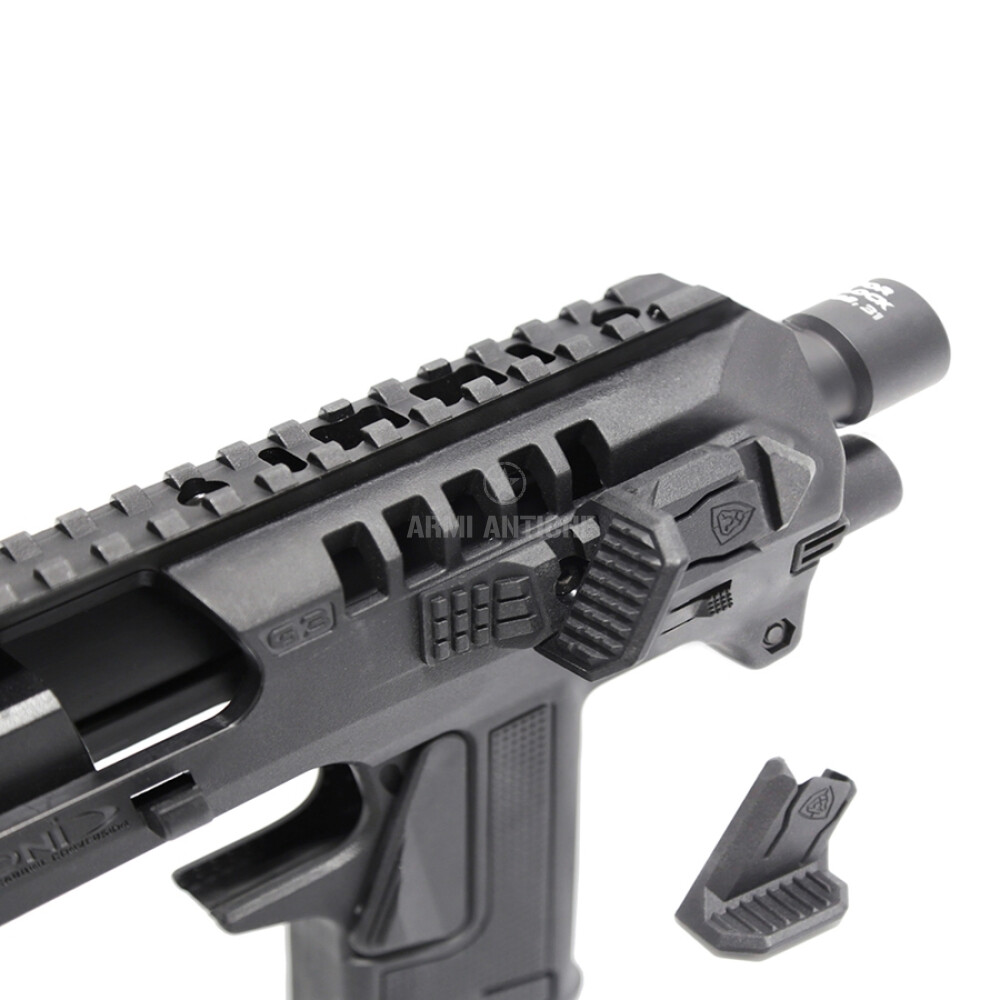 Micro Roni - Kit di conversione Pistola/Carabina per serie Glock 17/18/19/22 - Polimero - Nero - CAA (CD-SK8B)