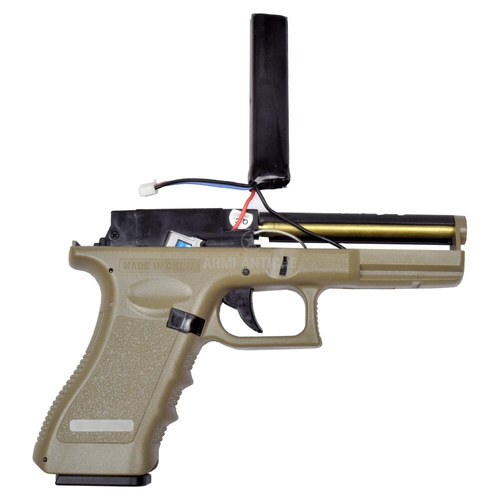 Pistola Elettrica C18 tan  con MOSFET  Batteria lipo  + Carica Batteria - CYMA 