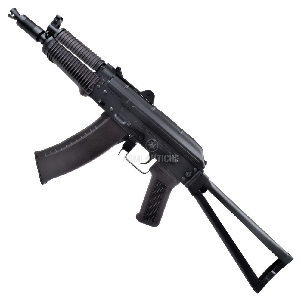 Fucile elettrico da softair AK-74U full-metal nero con batteria e caricabatt. Cyma