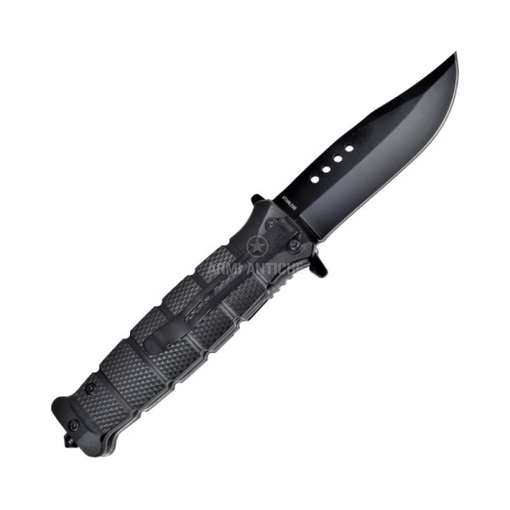 Coltello Tascabile Servoassistito Nero Bomba  con Frangivetro STEEL CLAW KNIVES (CW-146-4)