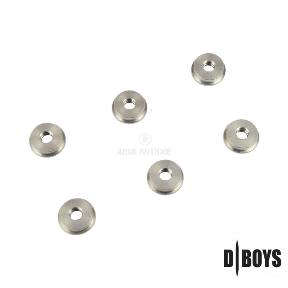 Set 6 boccole per softair 8 mm in acciaio inossidabile marca D|Boys
