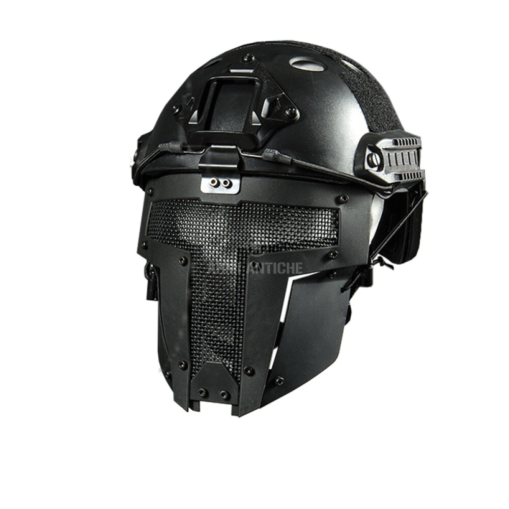 Maschera Spartan Nera Per Elmi FAST 