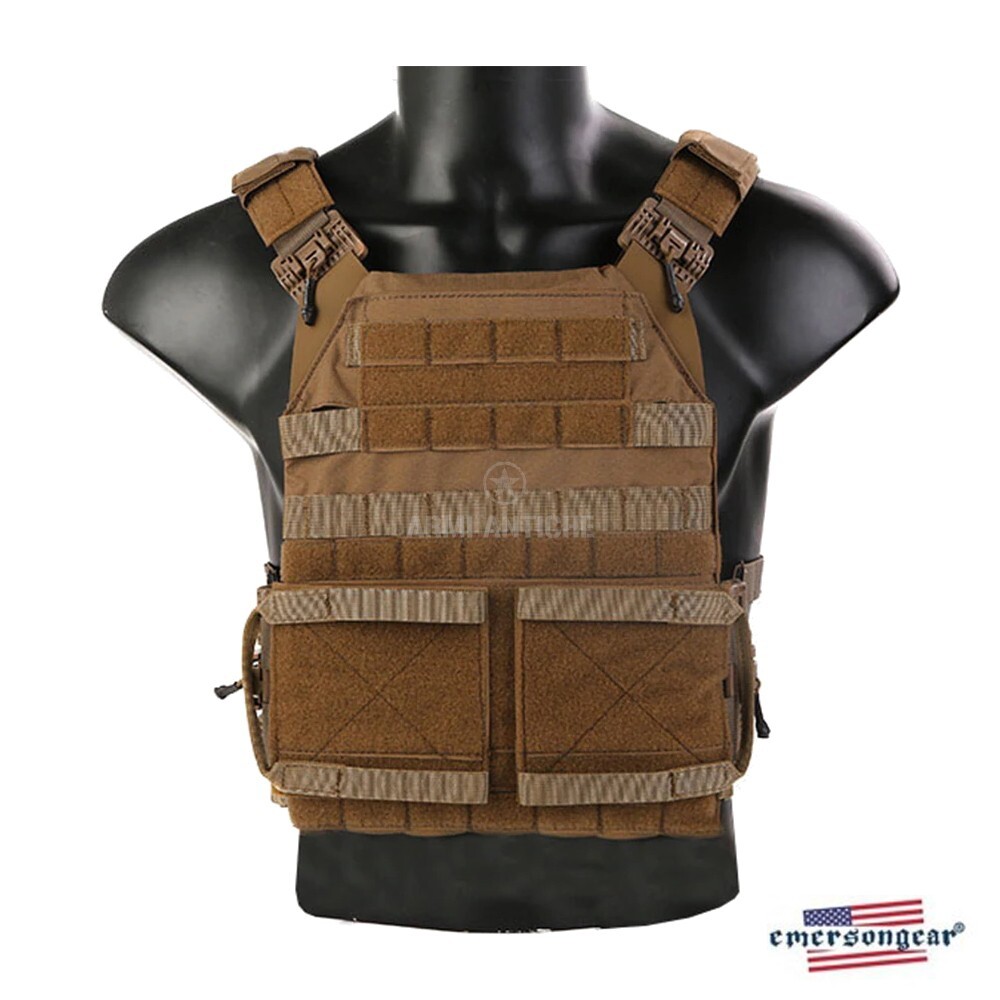 Gilet Tattico Tactical Rig Jumper Plate Carrier 2.0 Coyote Brown Tan Emersongear Blue Label