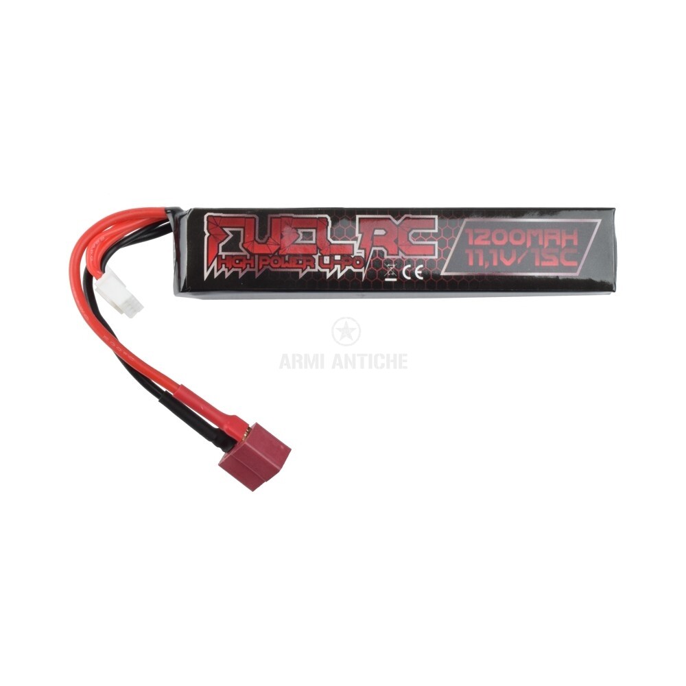 Batteria LiPo 11.1v - 1200mAh 15C Stick Fuel-RC connettore DEANS