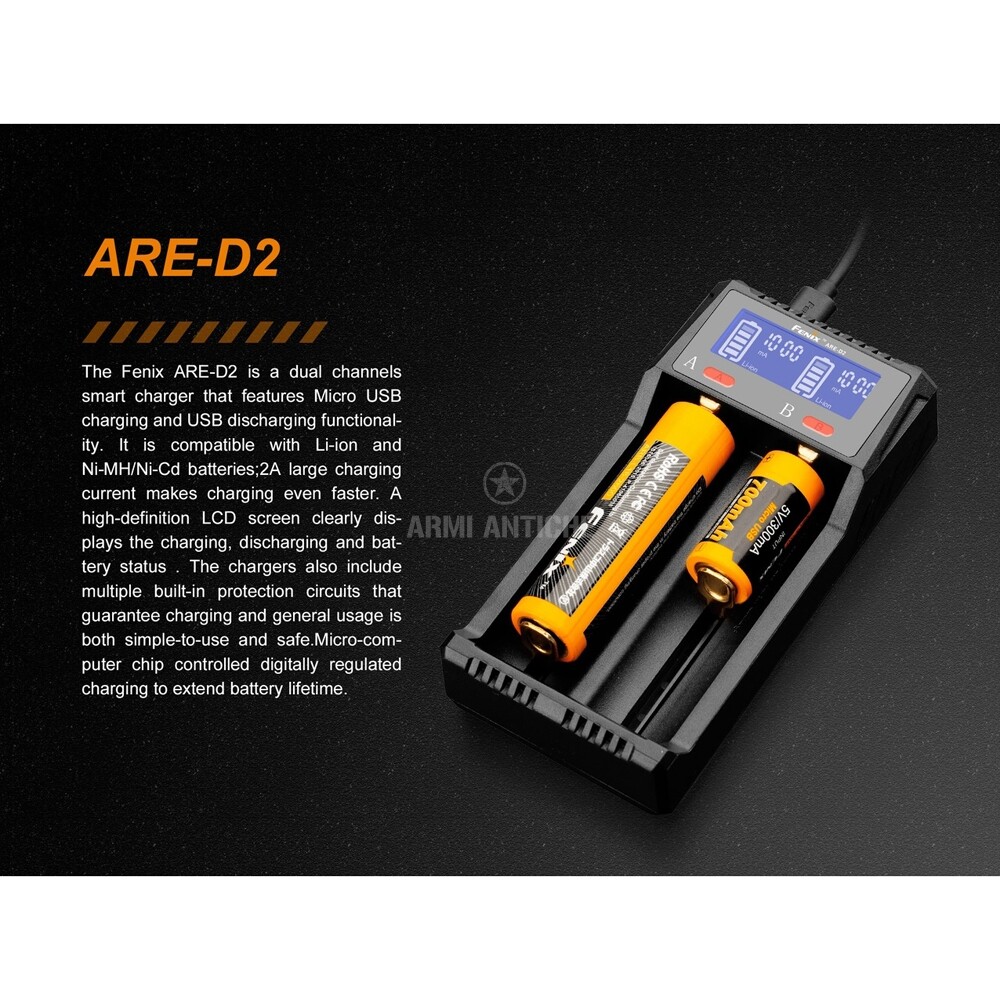 Caricabatterie Smart ARE-D2 Advanced 2 Canali Fenix 