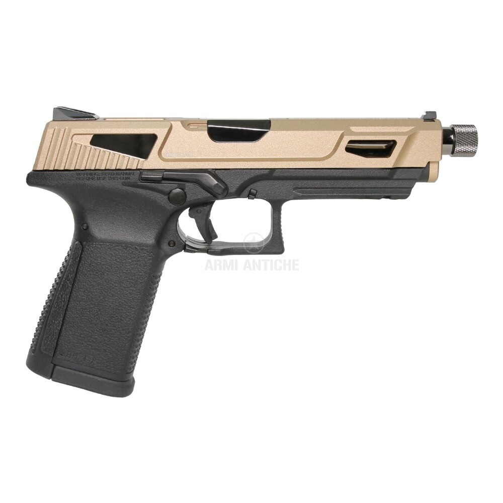 Pistola softair scarrellante a gas GTP 9 colore nero-tan marca G&G