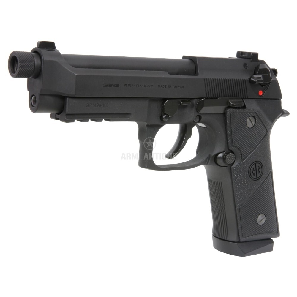 Pistola softair scarrellante a gas GPM92 MK3 colore nero marca G&G