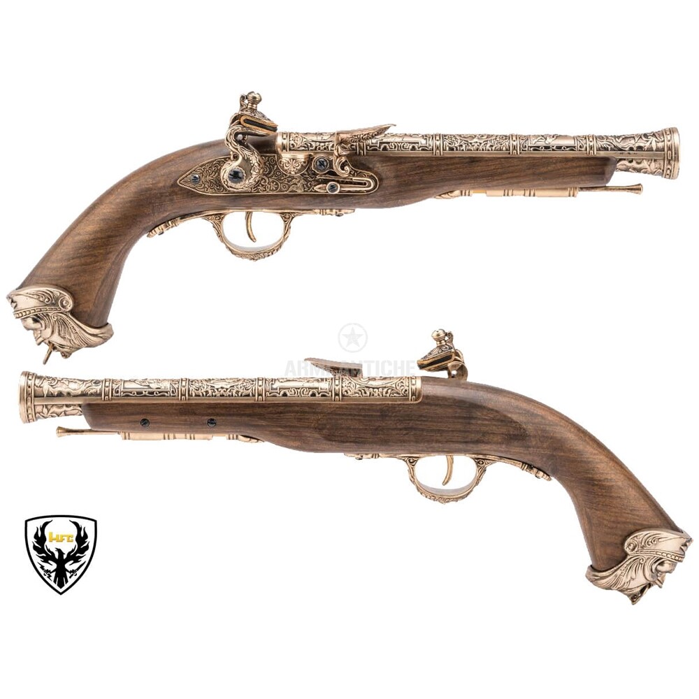Pistola softair a gas avancarica-antica Pirate Flinlock colore oro marca HFC (HG 502GOLD) 
