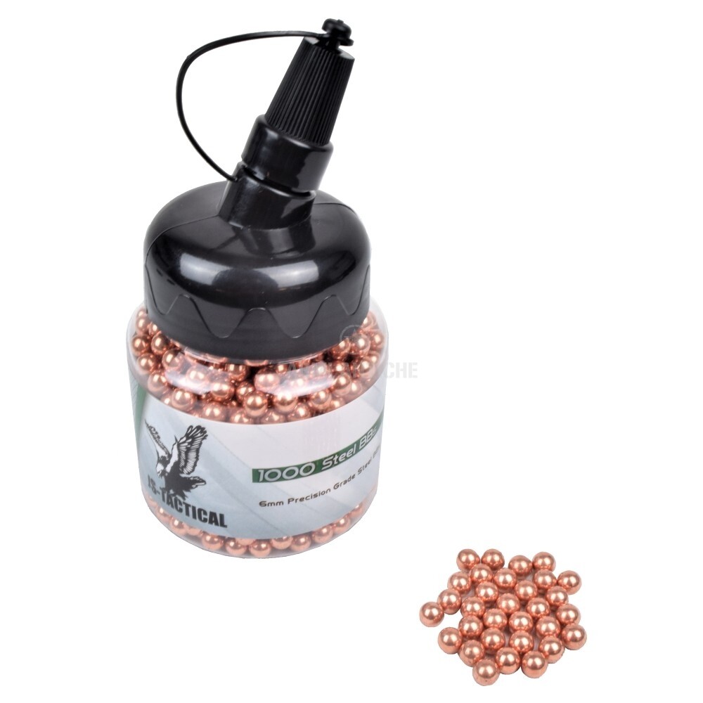 Biberon 1000 pallini softair ACCIAIO RAMATI 0,80 gr. marca Js Tactical