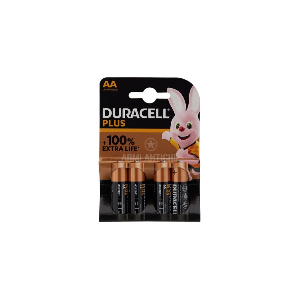 Batterie Alkaline Duracell plus Stilo AA