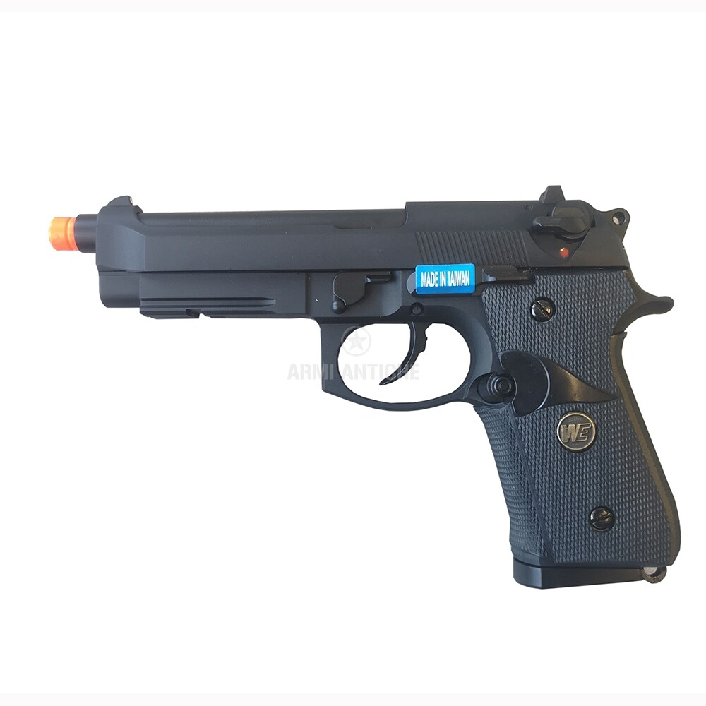 Pistola softair scarrellante a Co2 M9A1 full-metal colore nero marca WE