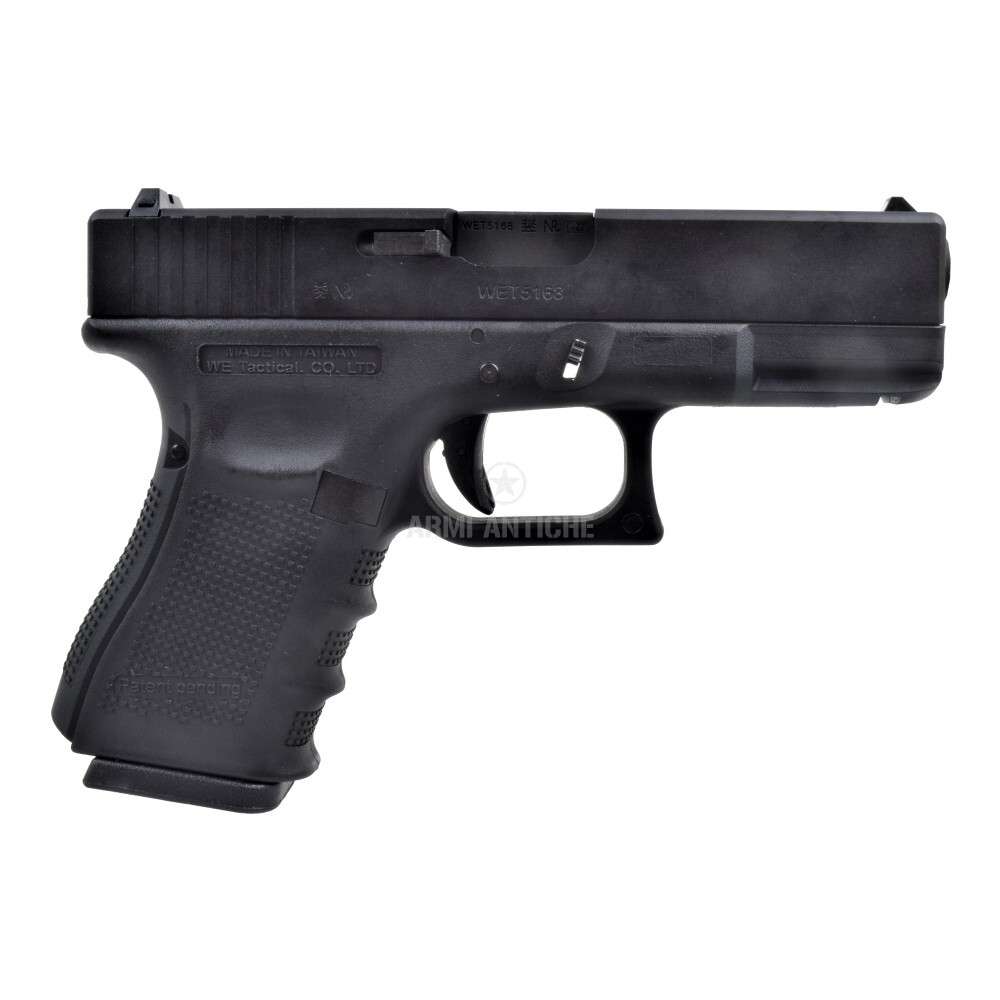 Pistola softair scarrellante a gas G19 Gen4 colore nero marca WE