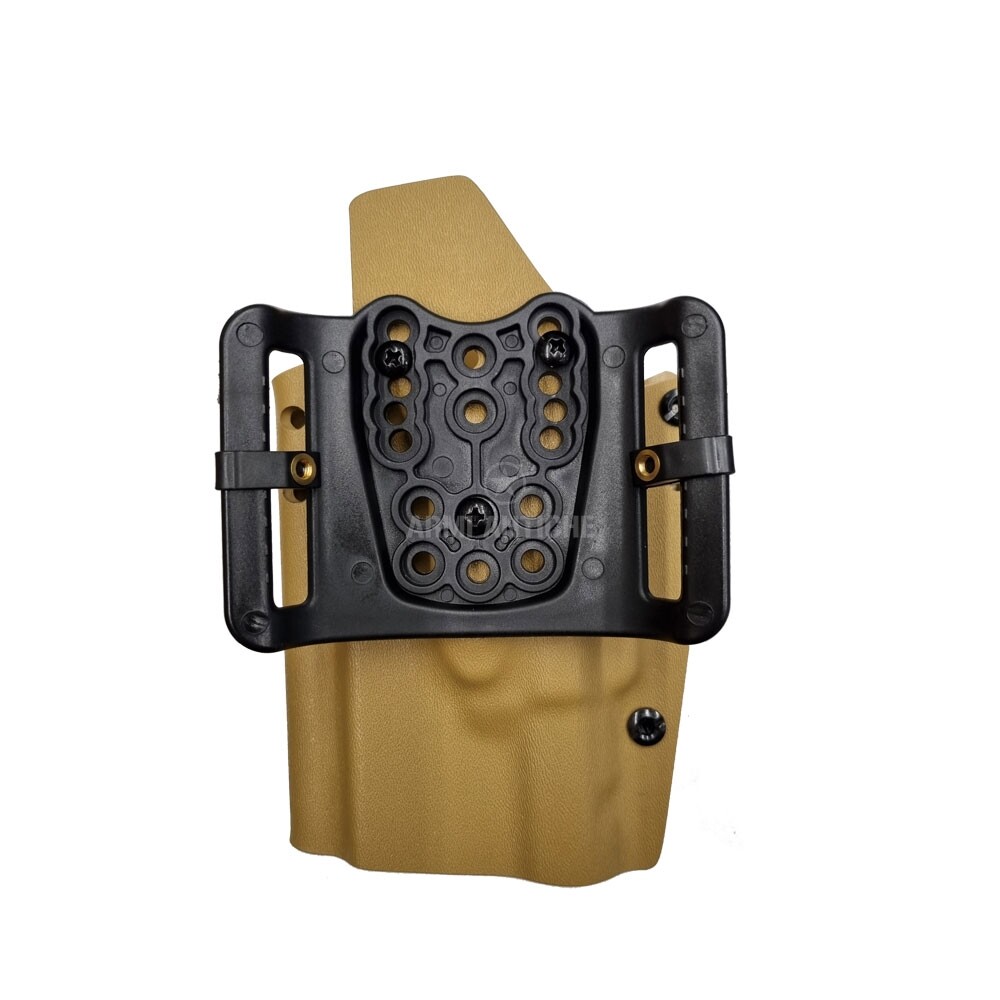 Fondina Kydex Quick Pull per Serie Glock 17 anche con Torcia XH35 Tan WoSport