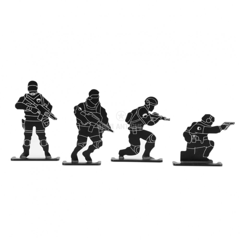 Kit 4 Bersagli a forma di Soldati in metallo - WoSport