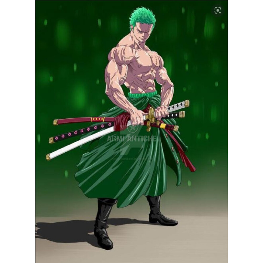 Set tre Katana  DI RORONOA ZORO (ONE PIECE)   complete di fondina 