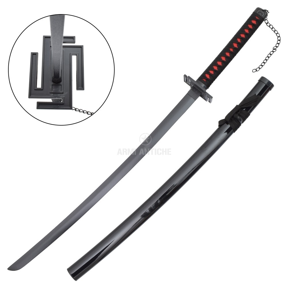 KATANA DI ICHIGO KUROSAKI'S (ZANGETSU)  DALLA SERIE ANIME BLEACH CON LAMA IN BAMBOO