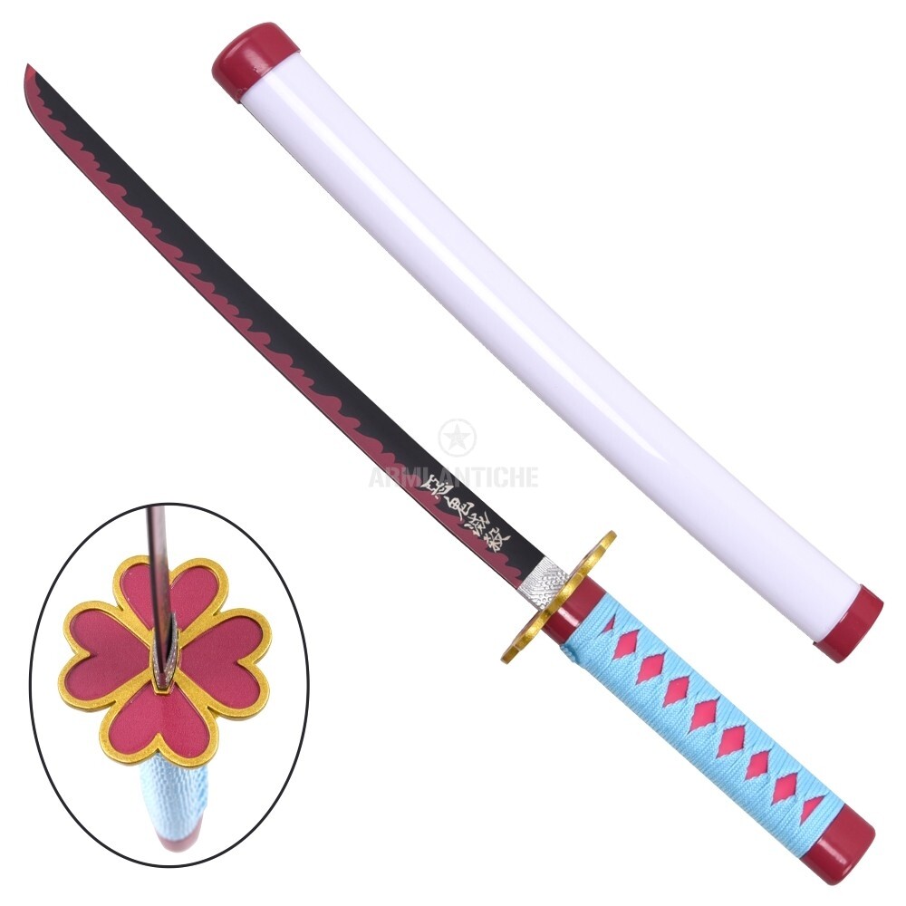 Mini Katana di MITSURI KANROJI dall'anime Kimetsu No Yaiba Demon Slayer 42,5 cm con supporto