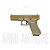 Pistola softair scarrellante a gas Glock 17 colore Tan marca WE