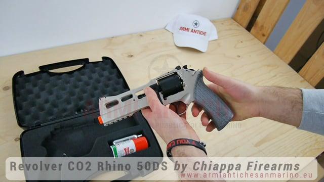 Revolver a Co2 Rhino .357 Magnum 50DS "Charging Rhino" - Silver Cromata - Chiappa Firearms Edizione Limitata