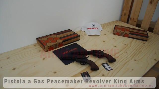 Pistola a Gas SAA .45 Peacemaker Revolver 4" o 6" pollici - Nera - King Arms